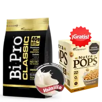 bipro classic vainilla 3lb gratis nutra pops caja