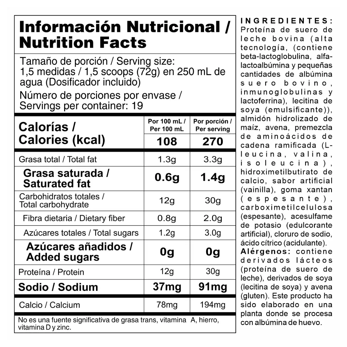 Miniatura 3 de Bipro Mass Proteína de suero de leche + HMB