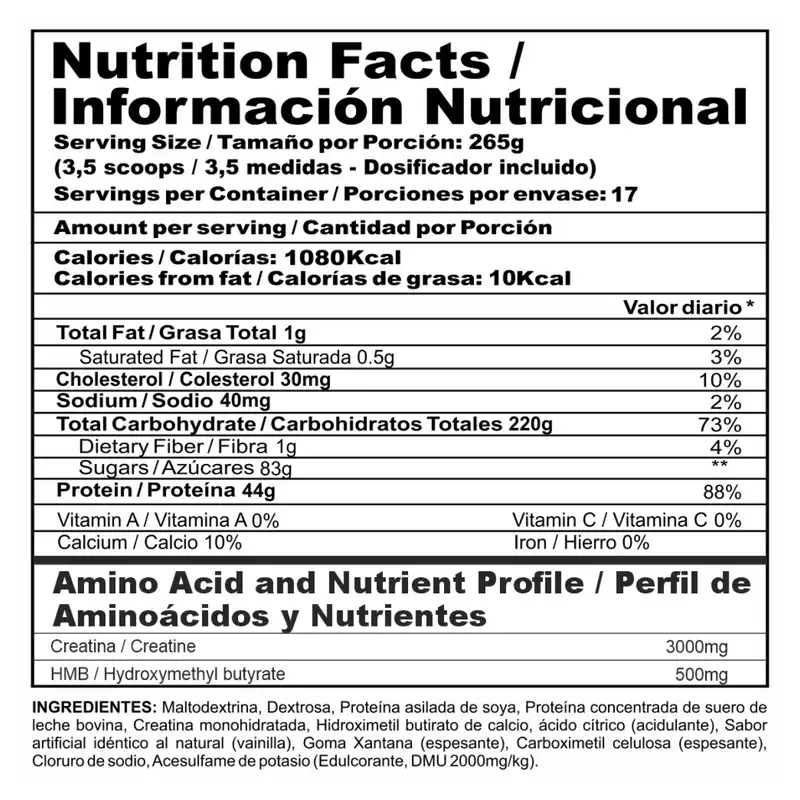 Miniatura 2 de Megaplex Creatine Power Proteína de suero de leche + Creatina Monohidrato