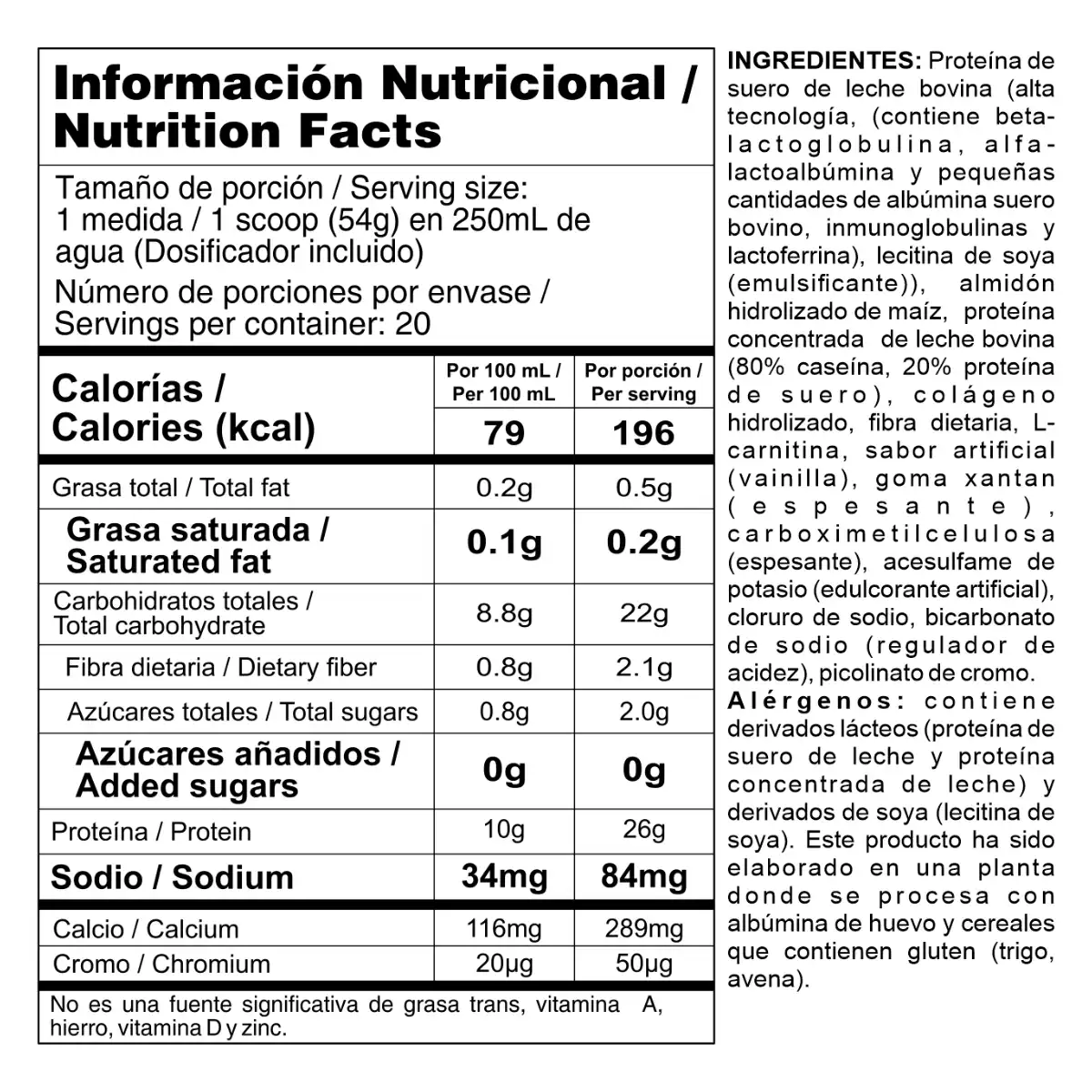 Miniatura 3 de Bipro Lite Proteína de suero de leche + Colágeno hidrolizado