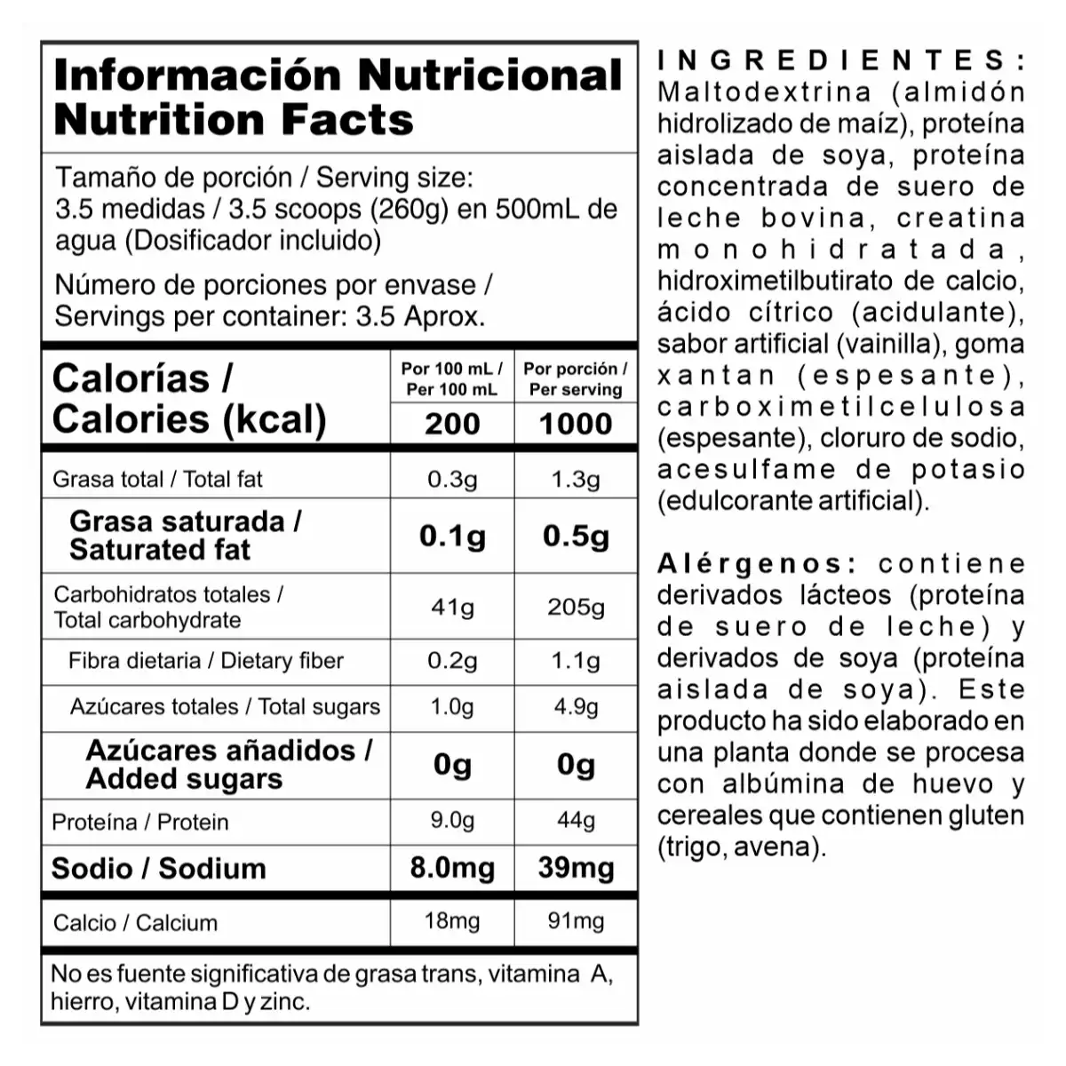Miniatura 3 de Megaplex Creatine Power Proteína de suero de leche + Creatina Monohidrato