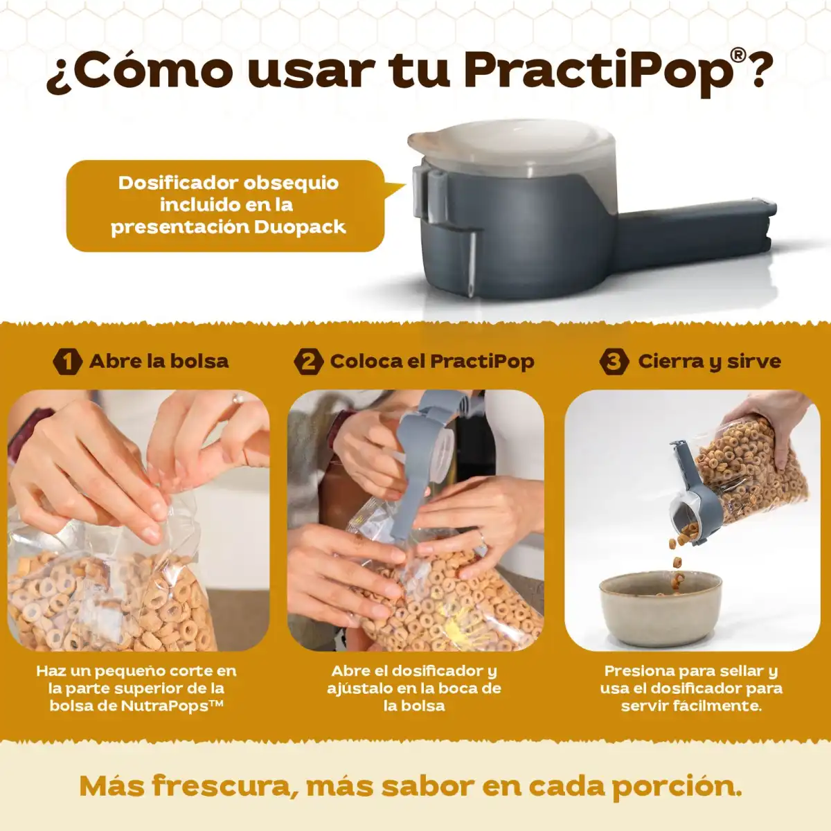 Miniatura 3 de Nutra Pops | Cereal proteico crujiente con caseína