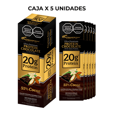 PROTEIN CHOCOLATE CAJA POR 5 UNIDADES