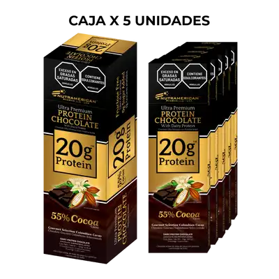PROTEIN CHOCOLATE CAJA POR 5 UNIDADES