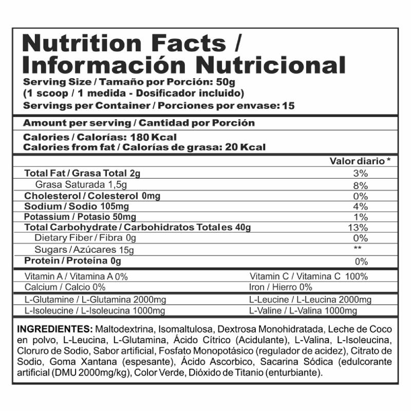 Miniatura 2 de Mega Carbs Bcaa + Glutamina