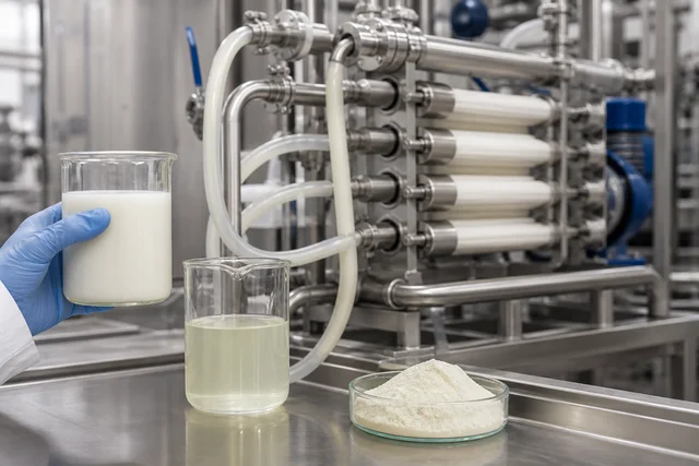 Filtración por membrana del suero de leche