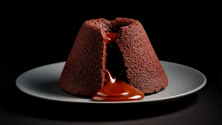 Duelo de volcanes de chocolate con proteína